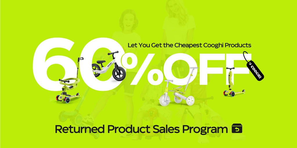 Join the Cooghi Returned Products Sale Program and get 60% off